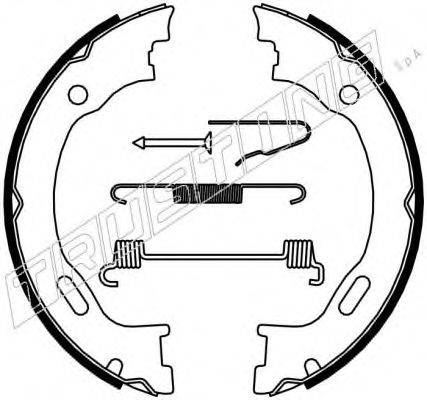 TRUSTING 052129K Комплект тормозных колодок, стояночная тормозная система