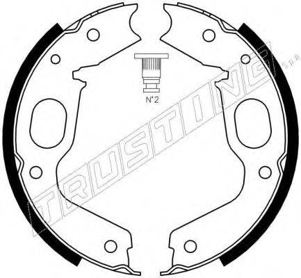 TRUSTING 064176 Комплект тормозных колодок, стояночная тормозная система