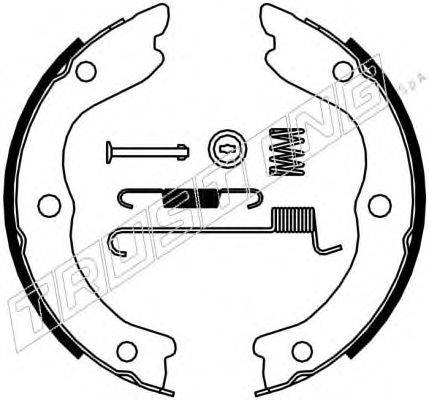 TRUSTING 067196K Комплект тормозных колодок, стояночная тормозная система