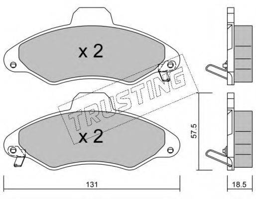 TRUSTING 0731 Комплект тормозных колодок, дисковый тормоз