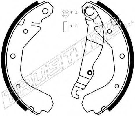 TRUSTING 073164 Комплект тормозных колодок