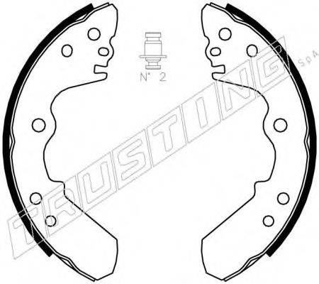 TRUSTING 073168 Комплект тормозных колодок