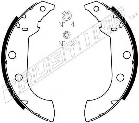 TRUSTING 079186 Комплект тормозных колодок