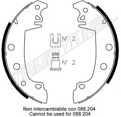 TRUSTING 079187 Комплект тормозных колодок
