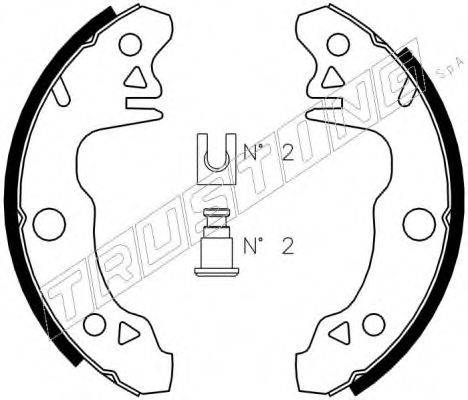 TRUSTING 088202 Комплект тормозных колодок