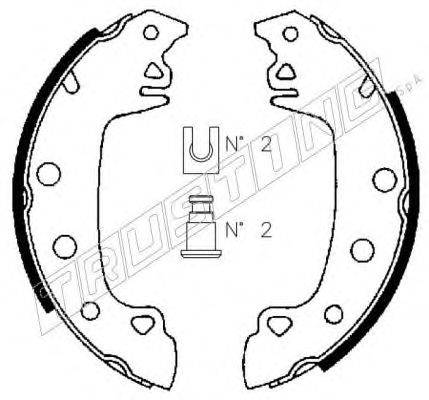 TRUSTING 088204 Комплект тормозных колодок