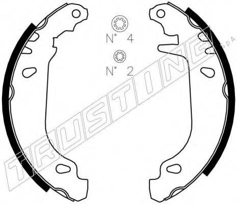 TRUSTING 088216 Комплект тормозных колодок