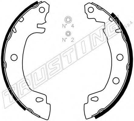 TRUSTING 088225 Комплект тормозных колодок