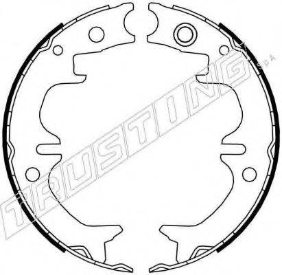TRUSTING 115314 Комплект тормозных колодок, стояночная тормозная система
