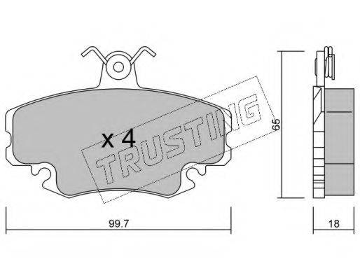 TRUSTING 1220 Комплект тормозных колодок, дисковый тормоз