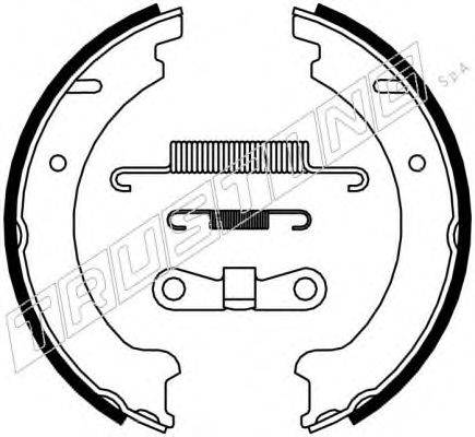 TRUSTING 127272K Комплект тормозных колодок, стояночная тормозная система