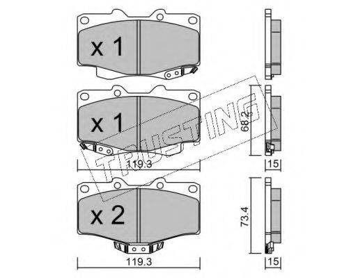 TRUSTING 1310 Комплект тормозных колодок, дисковый тормоз