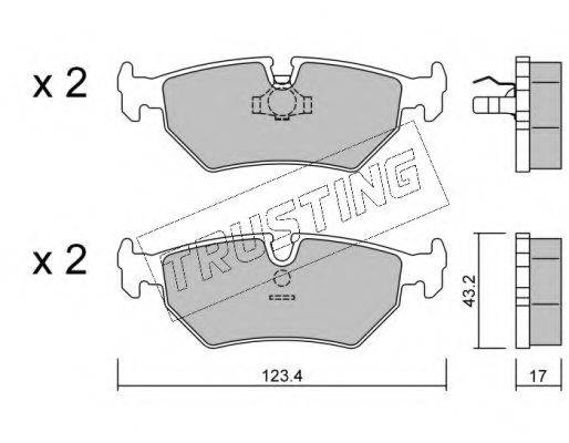 TRUSTING 1820 Комплект тормозных колодок, дисковый тормоз