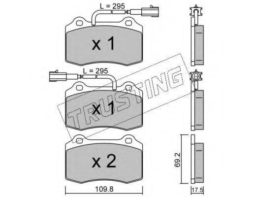 TRUSTING 2600 Комплект тормозных колодок, дисковый тормоз