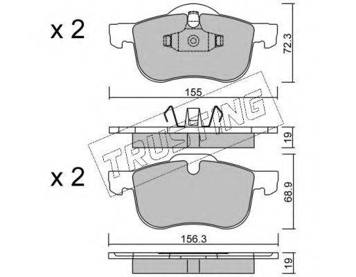 TRUSTING 3180 Комплект тормозных колодок, дисковый тормоз