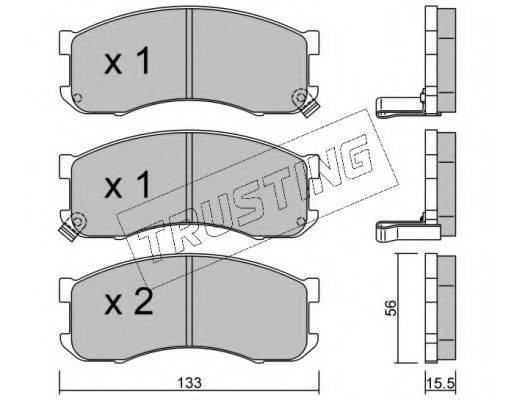 TRUSTING 4090 Комплект тормозных колодок, дисковый тормоз