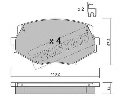 TRUSTING 4880 Комплект тормозных колодок, дисковый тормоз