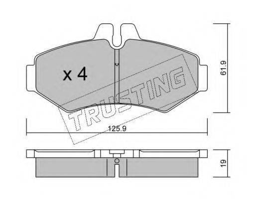 TRUSTING 5880 Комплект тормозных колодок, дисковый тормоз