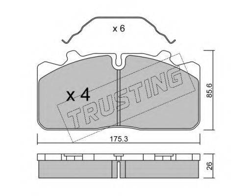 TRUSTING 5980 Комплект тормозных колодок, дисковый тормоз