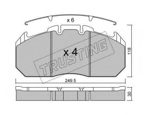 TRUSTING 6030 Комплект тормозных колодок, дисковый тормоз