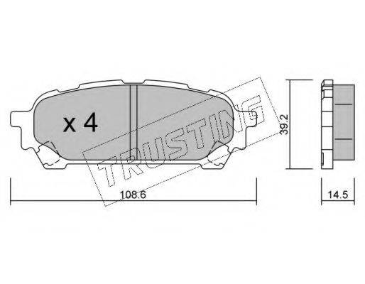 TRUSTING 6290 Комплект тормозных колодок, дисковый тормоз