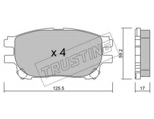 TRUSTING 6310 Комплект тормозных колодок, дисковый тормоз