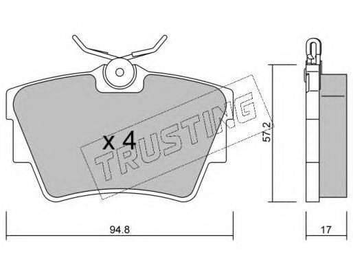 TRUSTING 6510 Комплект тормозных колодок, дисковый тормоз