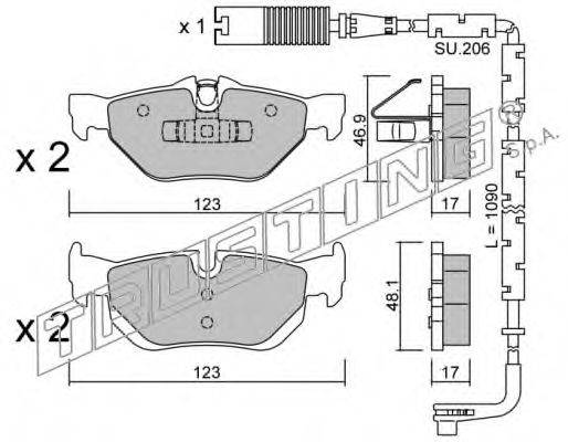 TRUSTING 6580W Комплект тормозных колодок, дисковый тормоз