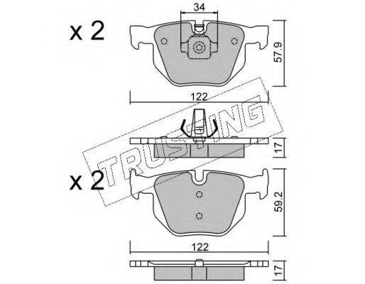 TRUSTING 6604 Комплект тормозных колодок, дисковый тормоз
