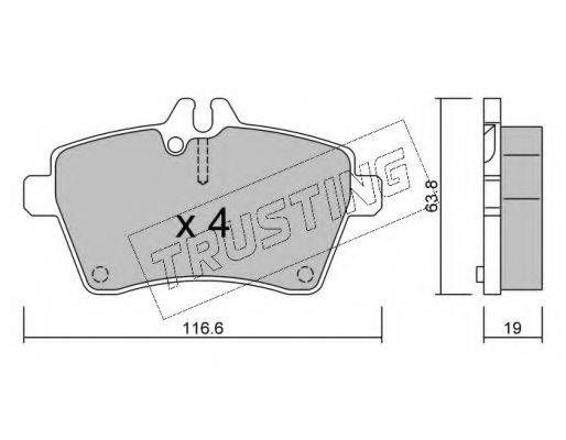 TRUSTING 6620 Комплект тормозных колодок, дисковый тормоз