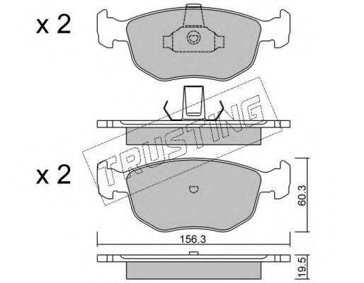 TRUSTING 6720 Комплект тормозных колодок, дисковый тормоз