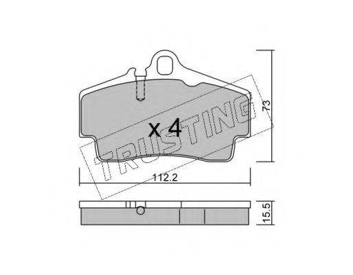 TRUSTING 6740 Комплект тормозных колодок, дисковый тормоз