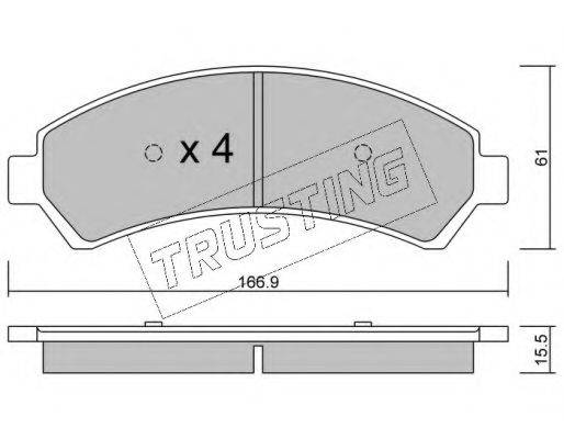 TRUSTING 7370 Комплект тормозных колодок, дисковый тормоз
