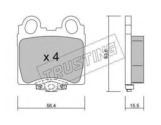 TRUSTING 7740 Комплект тормозных колодок, дисковый тормоз