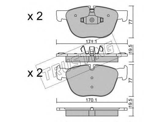 TRUSTING 7860 Комплект тормозных колодок, дисковый тормоз