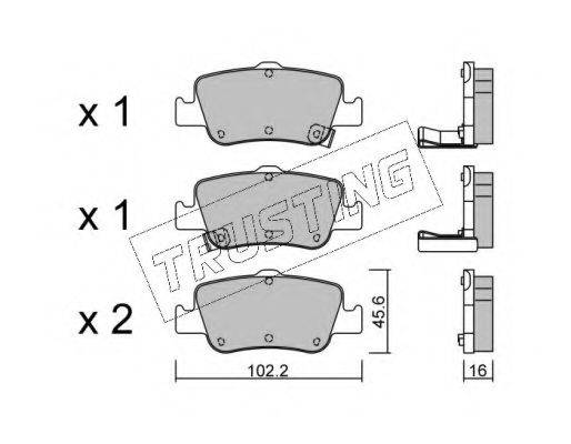 TRUSTING 8120 Комплект тормозных колодок, дисковый тормоз