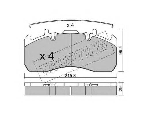 TRUSTING 8240 Комплект тормозных колодок, дисковый тормоз
