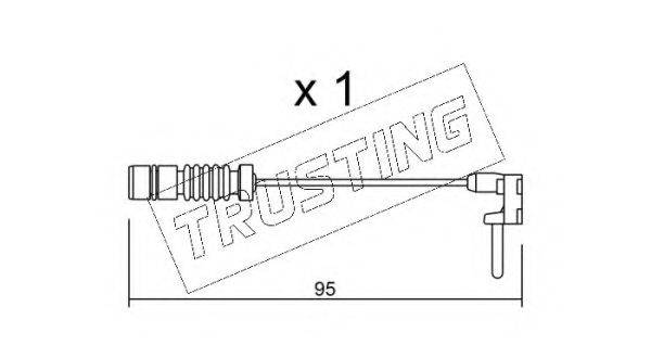 TRUSTING SU011 Сигнализатор, износ тормозных колодок