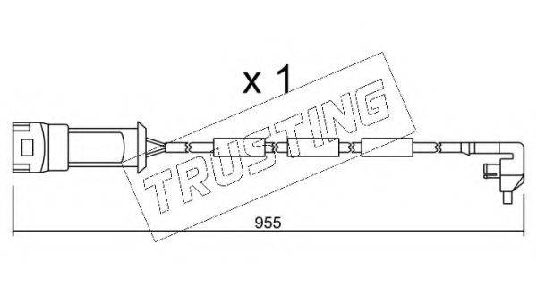 TRUSTING SU091 Сигнализатор, износ тормозных колодок