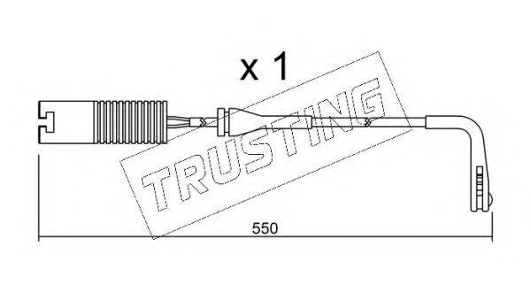 TRUSTING SU092 Сигнализатор, износ тормозных колодок