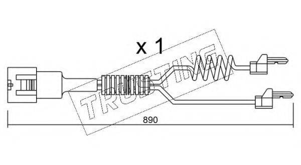 TRUSTING SU103 Сигнализатор, износ тормозных колодок