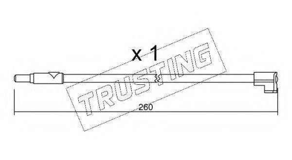 TRUSTING SU116 Сигнализатор, износ тормозных колодок