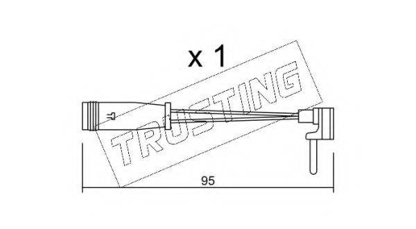 TRUSTING SU129 Сигнализатор, износ тормозных колодок