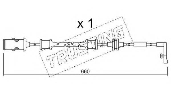 TRUSTING SU142 Сигнализатор, износ тормозных колодок