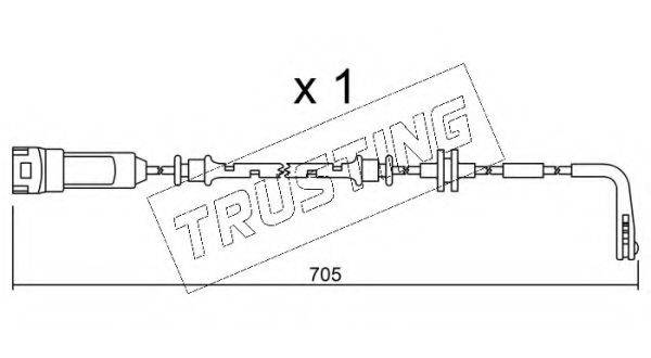 TRUSTING SU146 Сигнализатор, износ тормозных колодок