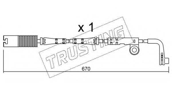 TRUSTING SU150 Сигнализатор, износ тормозных колодок