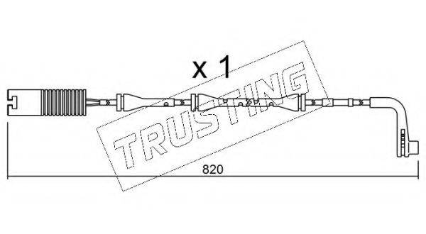 TRUSTING SU151 Сигнализатор, износ тормозных колодок