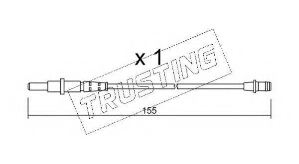 TRUSTING SU163 Сигнализатор, износ тормозных колодок