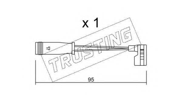 TRUSTING SU164 Сигнализатор, износ тормозных колодок