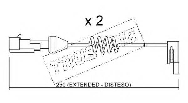 TRUSTING SU166K Сигнализатор, износ тормозных колодок